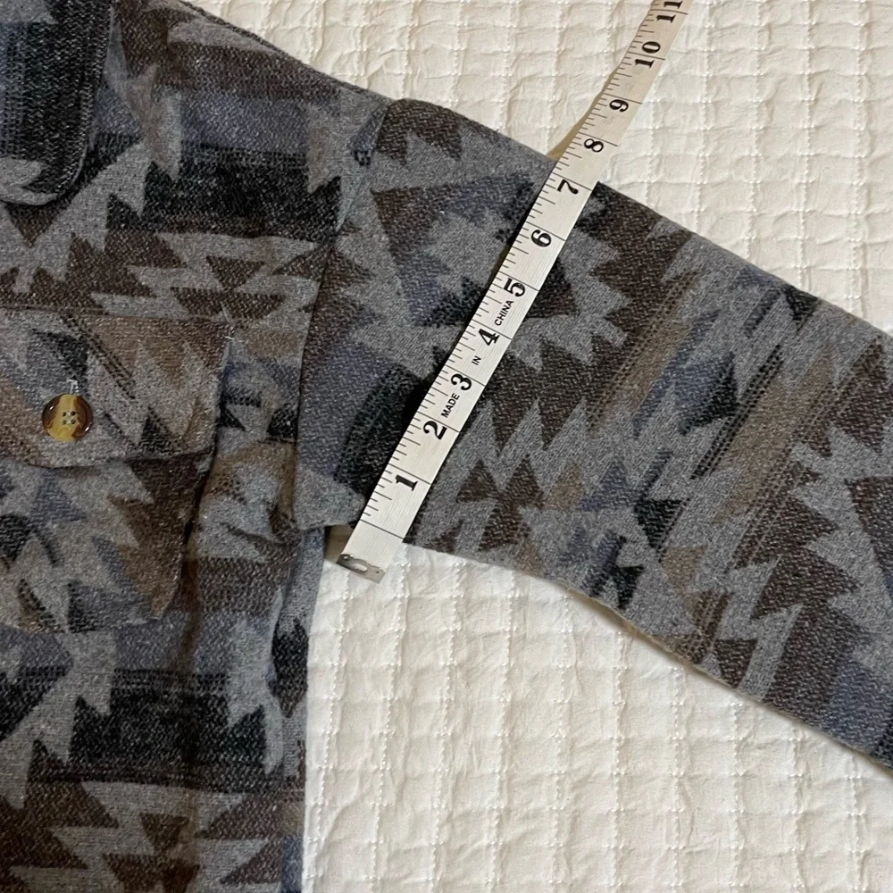Simply Southern | Gray & Brown Aztec Patterned Jacket - Picture 12 of 14